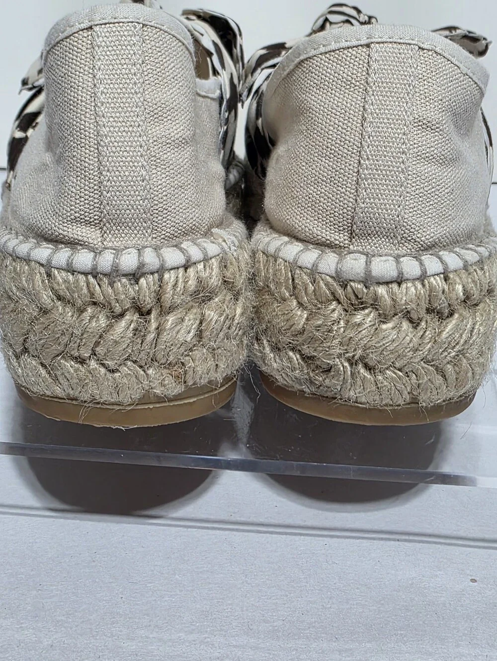 LOEFFLER RANDALL LEOPARD BOW DETAIL ESPADRILLES SZ 36 (US 6)